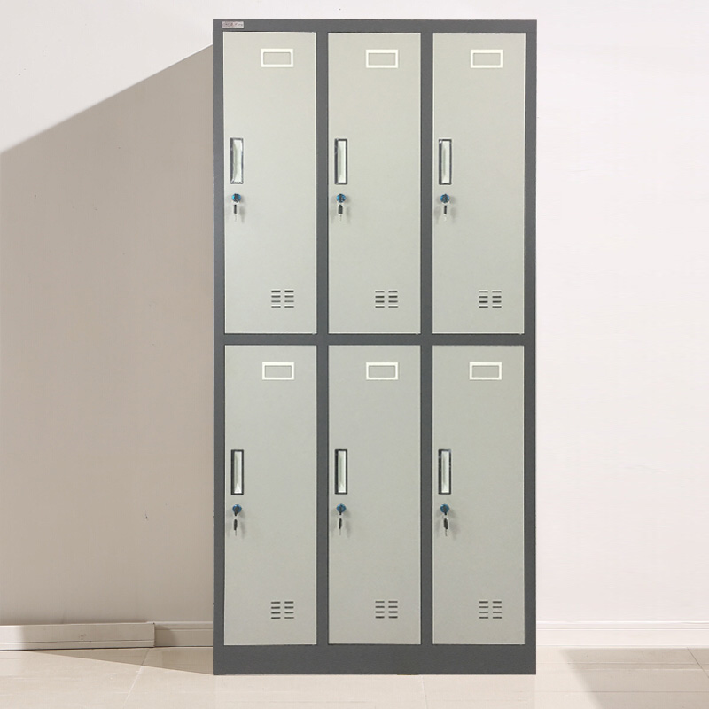 六门拆装灰白套色更衣柜