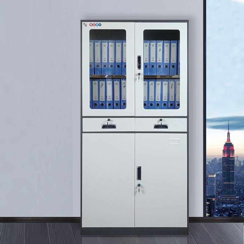 中二斗灰白套色拆装文件柜