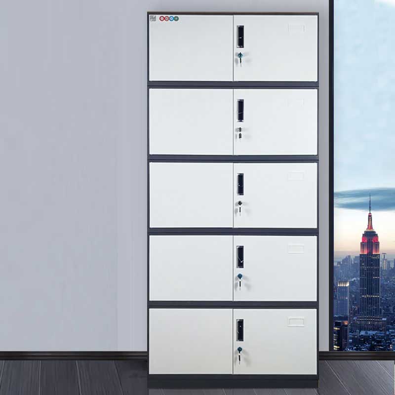 五节灰白套色拆装分体档案柜